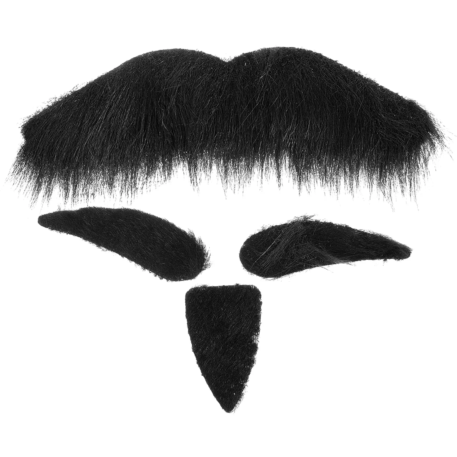 Three-piece Novelty Halloween Costumes Self Adhesive Fake Eyebrows Beard Goatee Kit Facial Hair Cosplay Props