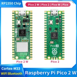 Raspberry Pi Pico 2 W RP2350 Microcontroller Chip Dual-Core Arm Cortex-M33 and Hazard3 RISC-V Support Wi-Fi 4 Bluetooth 5.2