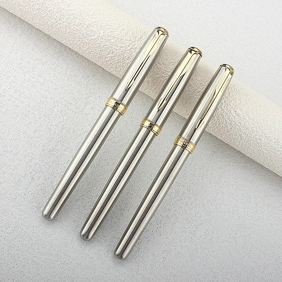 

High Quality Classic Style Rollerball Pen 0.5mm Metal Steel Ballpoint Pens School Stationery Supplies