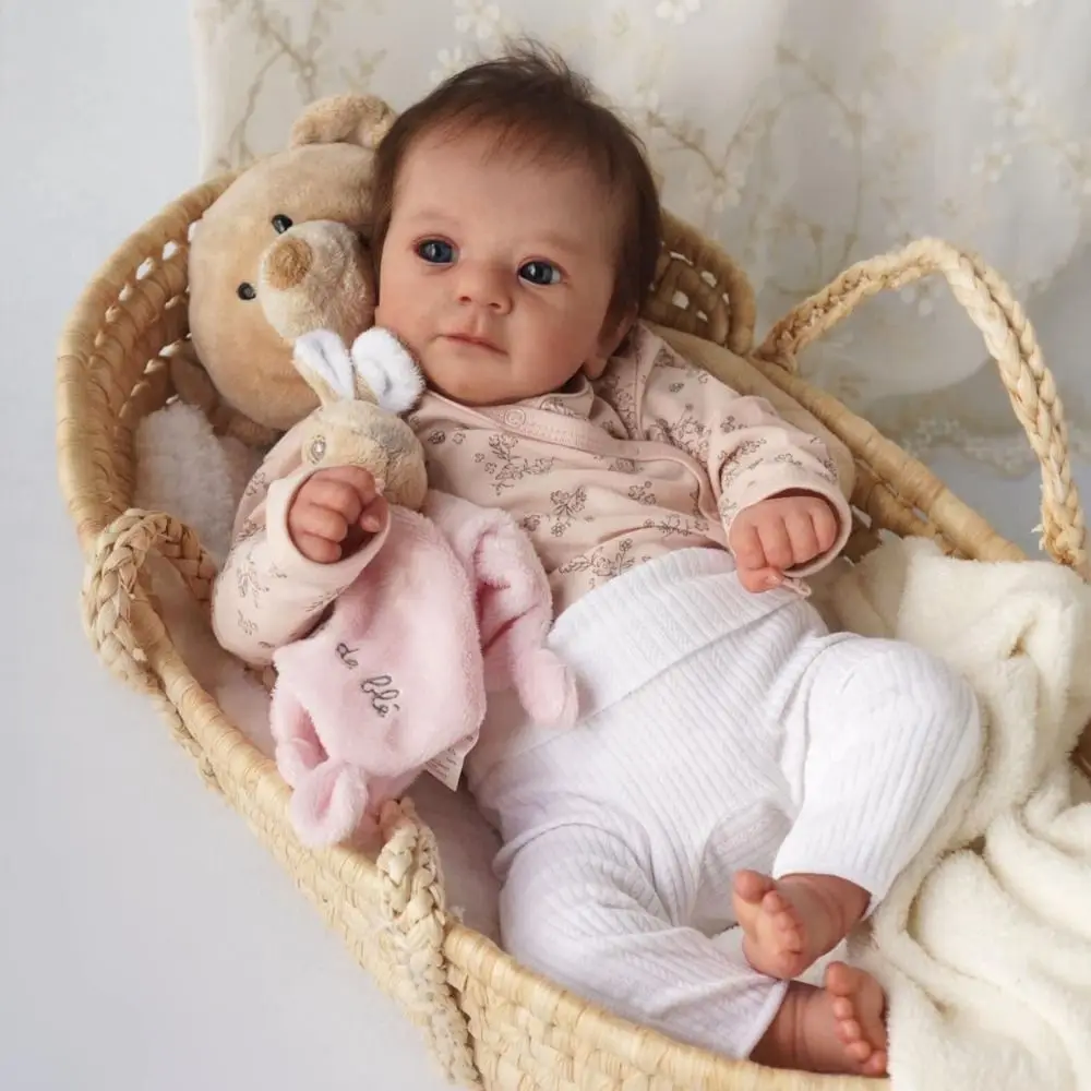 Best Gift 19IN Finished Reborn Dolls Lifelike Simulated Felicia Silicone Vinyl With Clothes Adorable Newborn Girl For Kids