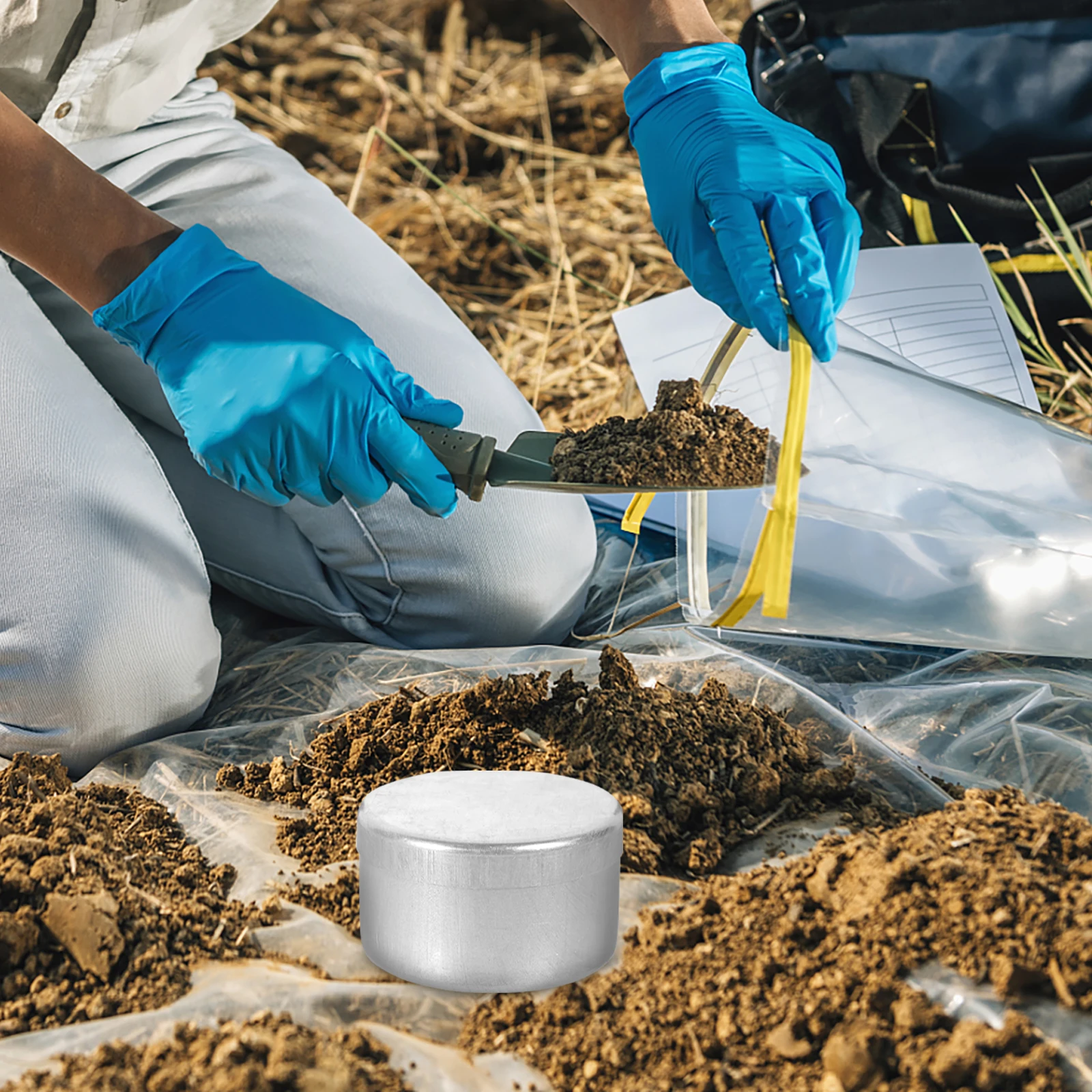 

3pcs Aluminum Round Weighing Holders Soil Sampling Jars Smooth Wall Lab Instrument Lightweight For Soil Water Content