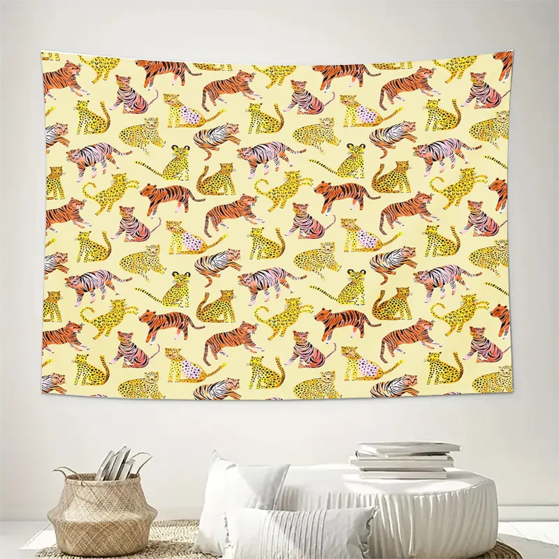 Tiger Wall Tapestry Jungle Animal Forest Tapestry Hippie Wall Hanging Bedroom Decor Bohemian Home Decor Room Divider Backdrop