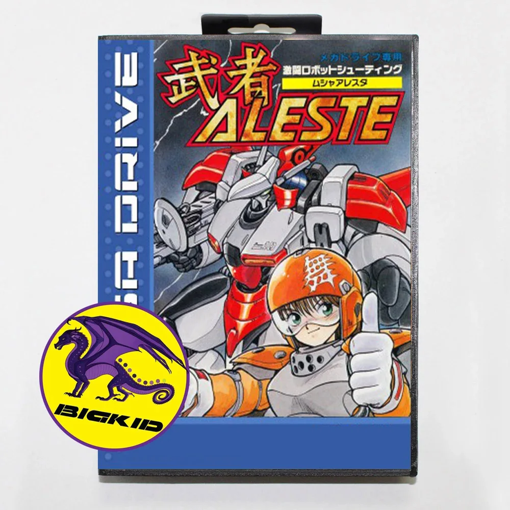 ALESTE MD Game Card with EUR Box for 16 Bit Sega Megadrive Genesis System