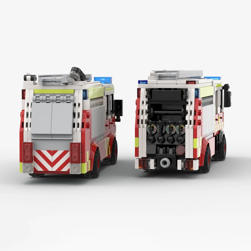 Série de voitures d'ingénierie classe 3, camions de pompier, blocs de construction, Puzzle en brique de haute difficulté, Collection de jouets pour enfants