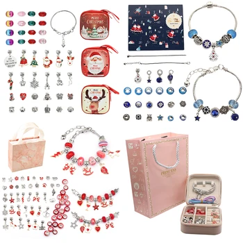 DIY Bracelet Making Kits Spacer Beads Metal Pendant Charms Accessories for DIY Bracelets Jewelry Making Children Gril Gifts
