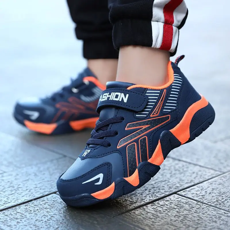 

Boys Waterproof Leather Athletic Shoes Big Kids Autumn Winter Running Sneakers Non Slip School Casual Sport Footwear