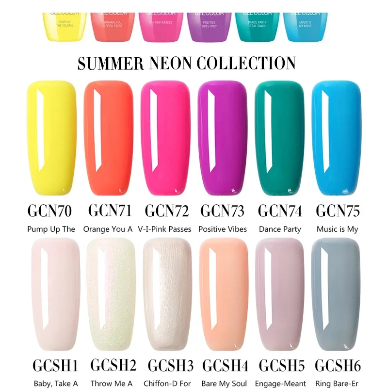 Juego de manicura de Gel semipermanente, esmalte de uñas de Gel UV con purpurina, Base y capa superior, 198 colores, novedad