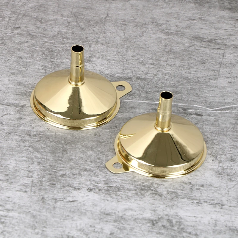 Functional Stainless Steel Gold Funnel Cone Oil Liquid Dispenser Kitchen Tools.