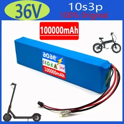 36V 100000mAh 18650 Rechargeable Lithium Battery Pack 10S3P Power Modified Bicycle Scooter Electric Vehicle with BMS