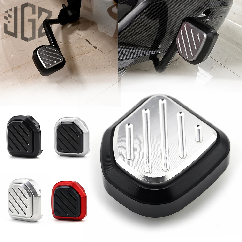Motorcycle CNC Center Main Stand Extension Pad Side Enlarger Plate Mount Cover For Vespa Sprint Primavera 2013-2025