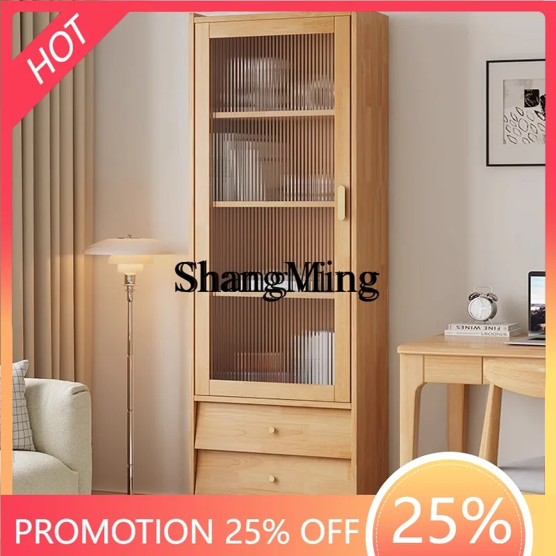 

FG Solid Wood Locker Household Simple Modern Living Room Large Capacity Storage Cabinet