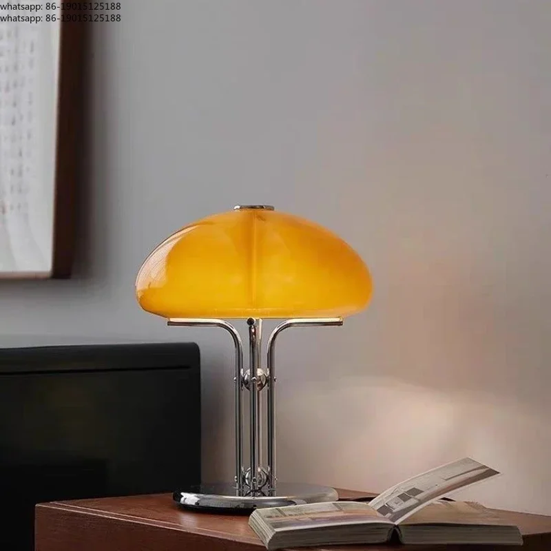 2026 new edition Retro mushroom table lamp designer bedside table lighting retro environment decoration pumpkin table lamp