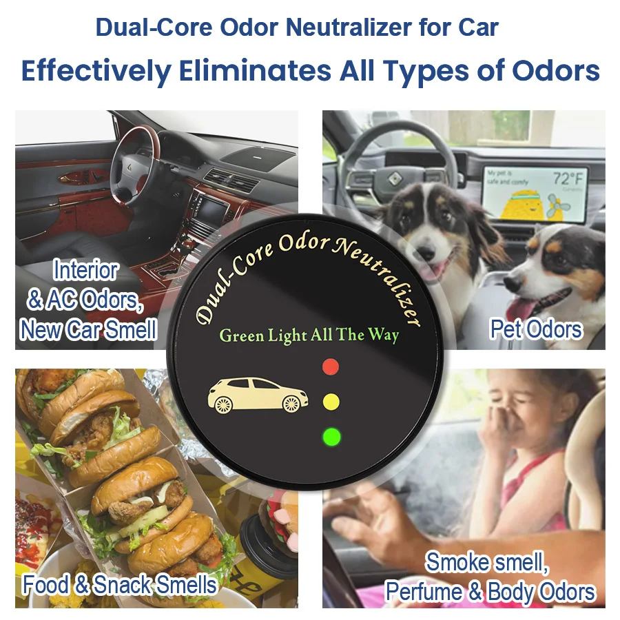 Car Air Purifier, Filter-Free USB Plug-and-Play Auto Start-Stop Odor Eliminator, Compact Space-Saving Car Air Freshener. view 3