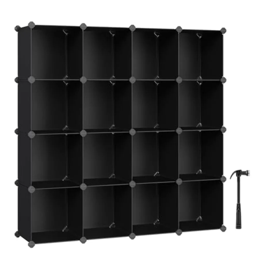 

Cube Storage Organizer, Set of Plastic, Closet Organizers and Storage, Room Organization, Bedroom Living Room, 12.2 x 48.4 x 48