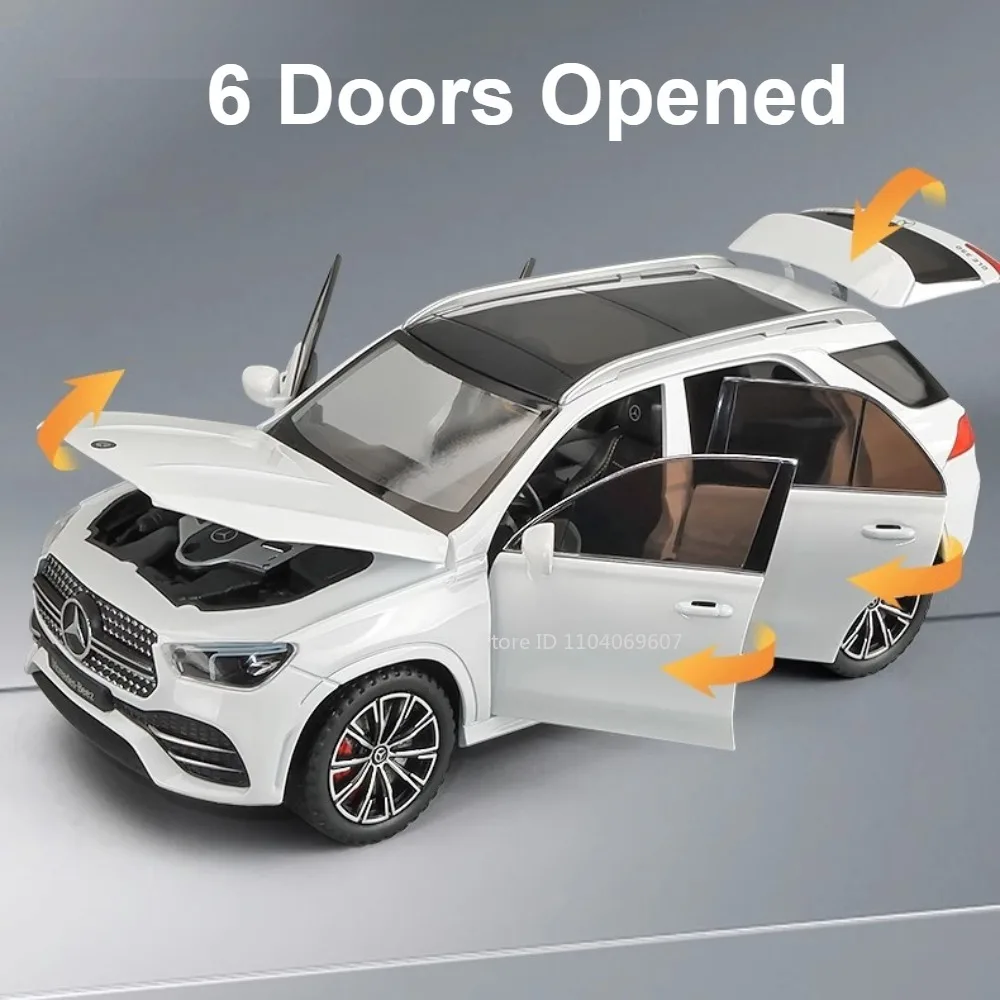 Scala 1:24 GLE350 Modello di Auto Giocattolo Suono Luce Tirare Indietro In Lega Diecast In Miniatura SUV Giocattoli Fuoristrada Per Bambini Regali Di Compleanno