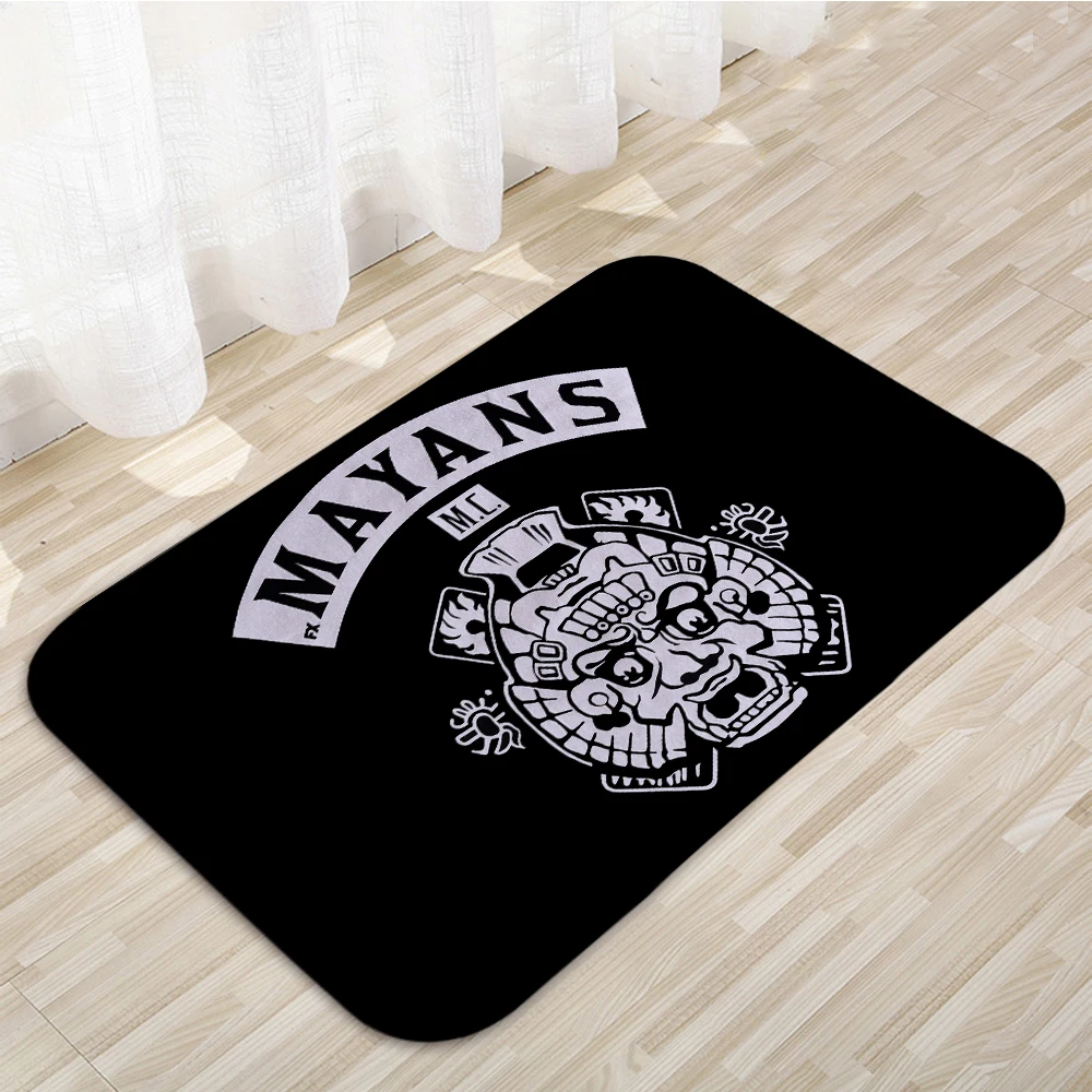 Floor Mats Mayans MC Home Carpet Door Mats Modern Decor Carpet  Anti-Slip Floor Mats 563