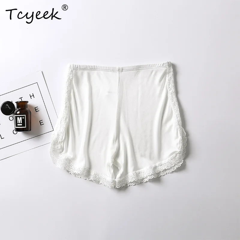 

Tcyeek натуральные 30% шелковые защитные шорты женские трусики нижнее белье женские Femme под юбкой боксеры летние P37808QM