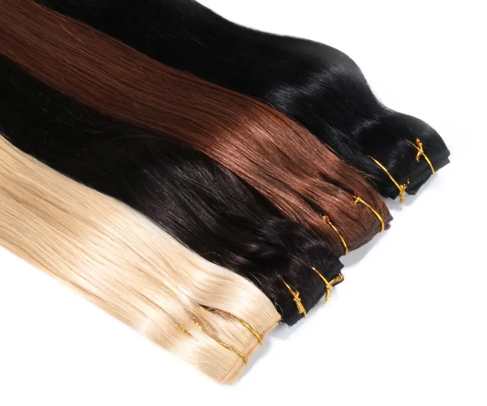 Clip in One Piece Human Hair Extensions Straight 10inches with 5clips in Hair Extension Clips in Brazilian Human Hair Extension