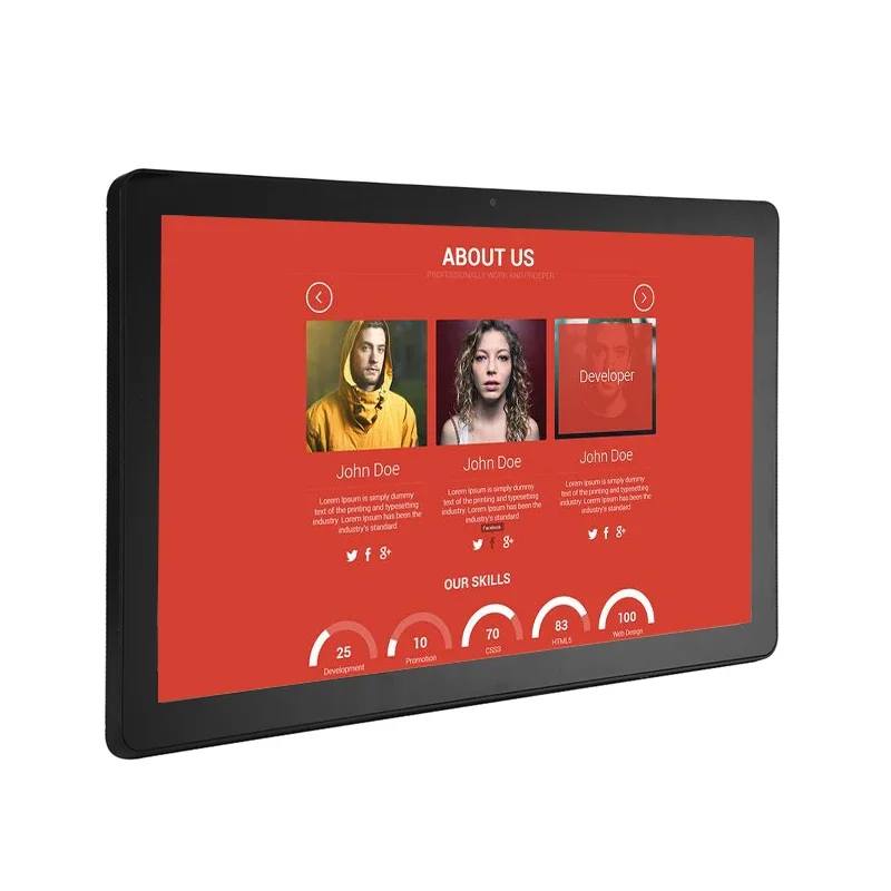 

21.5'' 15.6'' 18.5'' 13.3'' RJ45 USB Touchscreen RK3566 RK3568 RK3288 RK3399 RK3588 Android Digital Commercial Touch monnitor