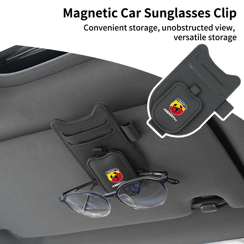 

Car Sun Visor Organizer Sunglass Holder Glasses Clip Interior For FIAT 500 Grande Punto Tipo Stilo UNO Astra Bravo Panda Free