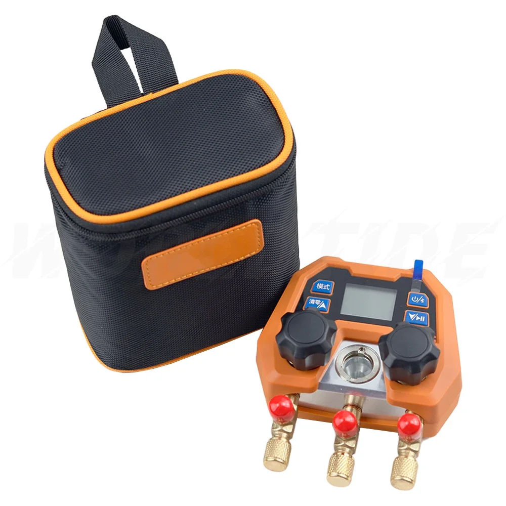 for Digital Double Gauge Valve Electronic Manifold Instrument Refrigeration Maintenance  Digital Manifold Gauge -14~800psi