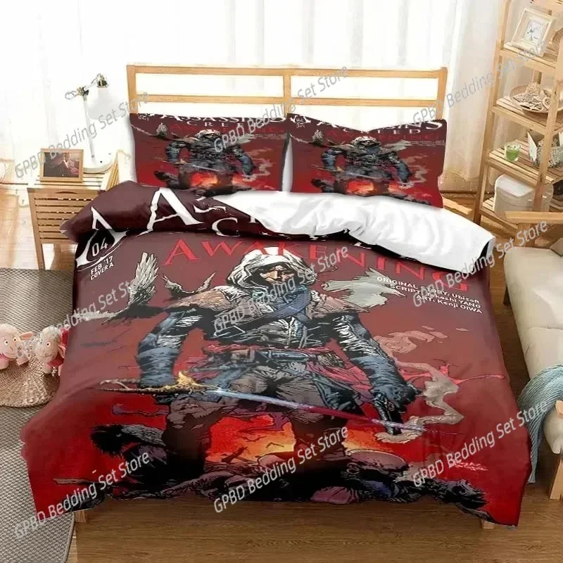 

Game A-Assassin S Creed Art 3D NEW Duvet Cover Pillowcase Bedding Set Adult Girl Bedroom Decoration Children Single Double Large