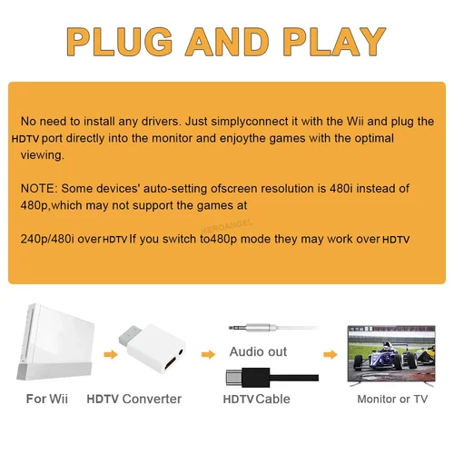 Imagen 2 del producto Mayflash para Wii a HDMI, convertidor de TV compatible con adaptador 720P/1080P, convertidor de Audio de 3,5mm para Monitor de TV, proyector de PC