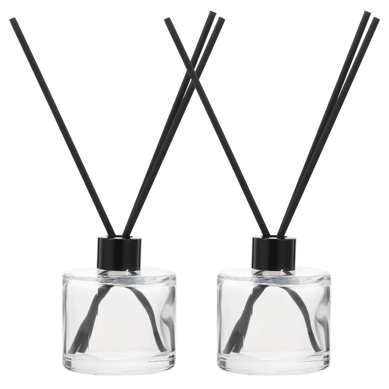 1Set Premium Glass Aromatherapy Bottles Empty Aroma Diffuser Bottles for Essential Oil Perfume Diffusing Home Office Spa Decor