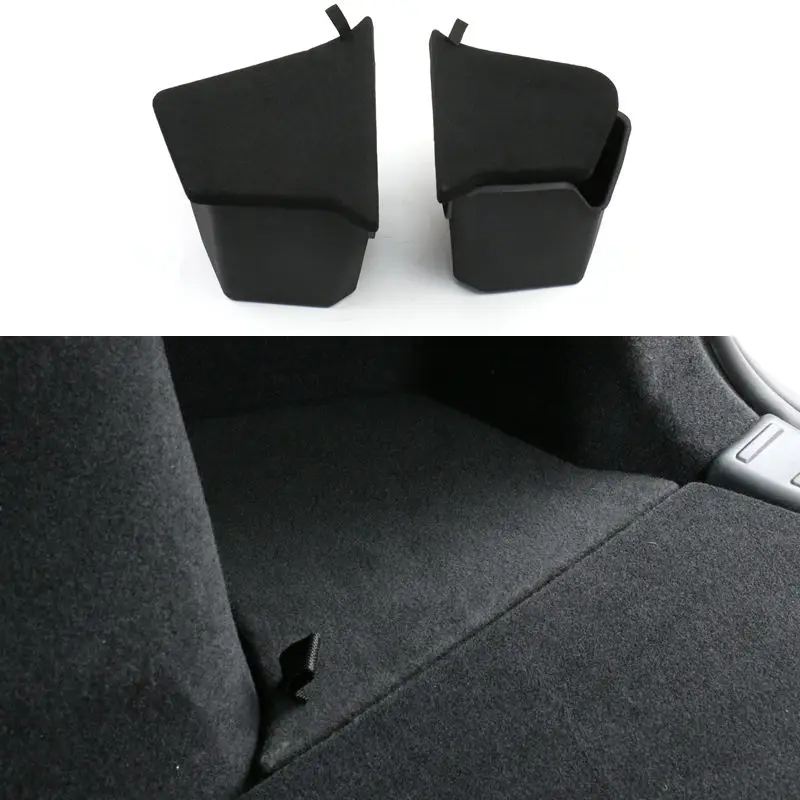 

For Tesla Model Y 2025 Juniper Left and right Rear Trunk Storage Box with Lid Partition Organizer Tail Boot Decor Accessory