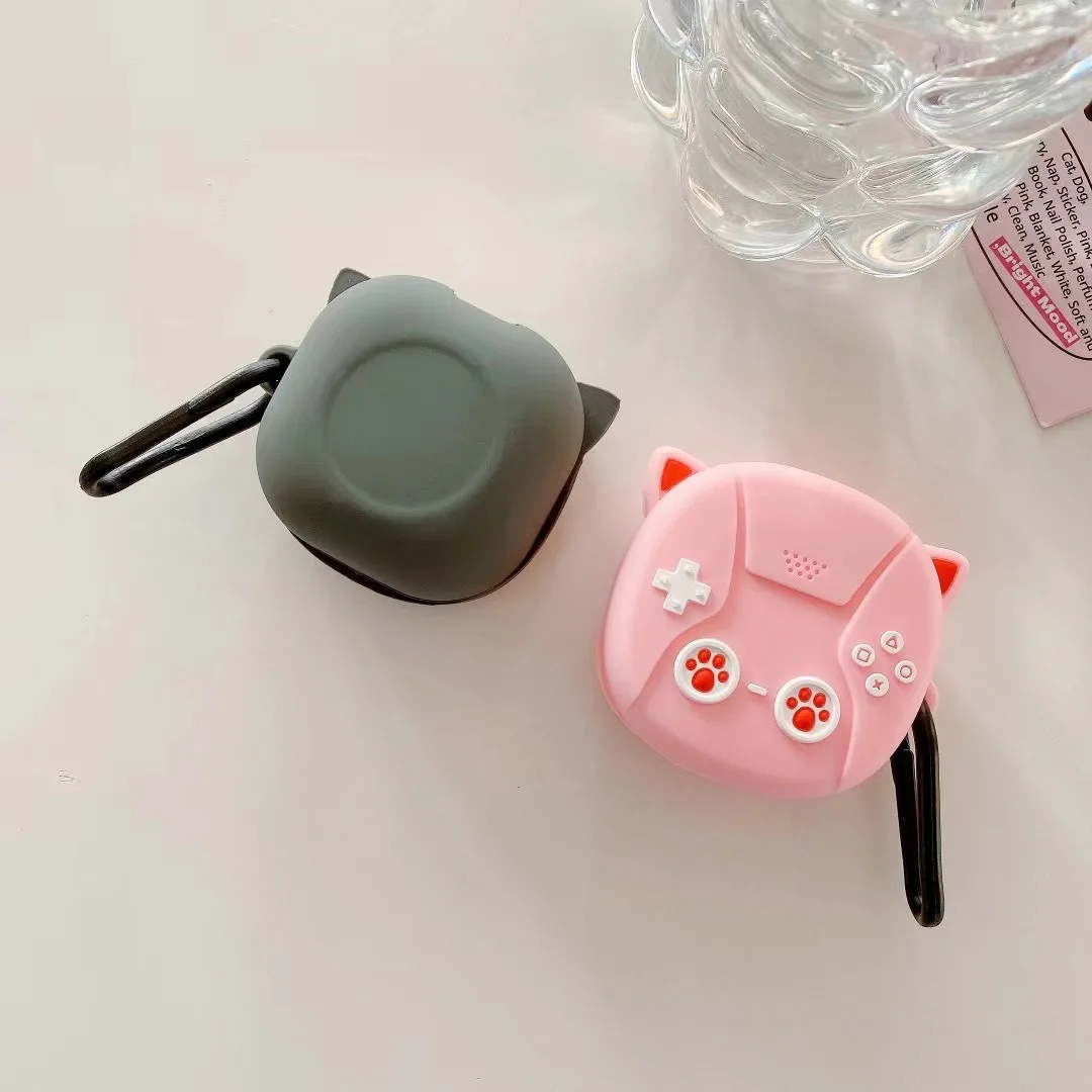 Voor Samsung Galaxy Fe Case Cute Cat Oortelefoon Case For Galaxy Buds 2 Pro Case Zachte Siliconen Hoes Voor Galaxy Buds Live Capa Funda