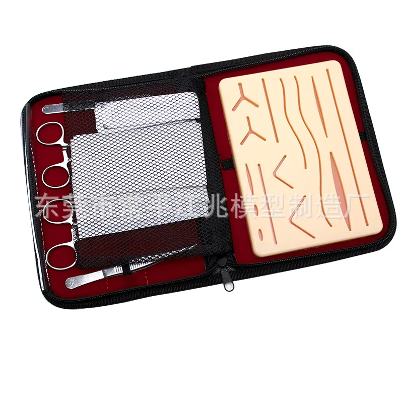 Suture Pad Practice Training Bag Silicone Simulation Wound Skin Model Student Training Tool Set Teaching Model