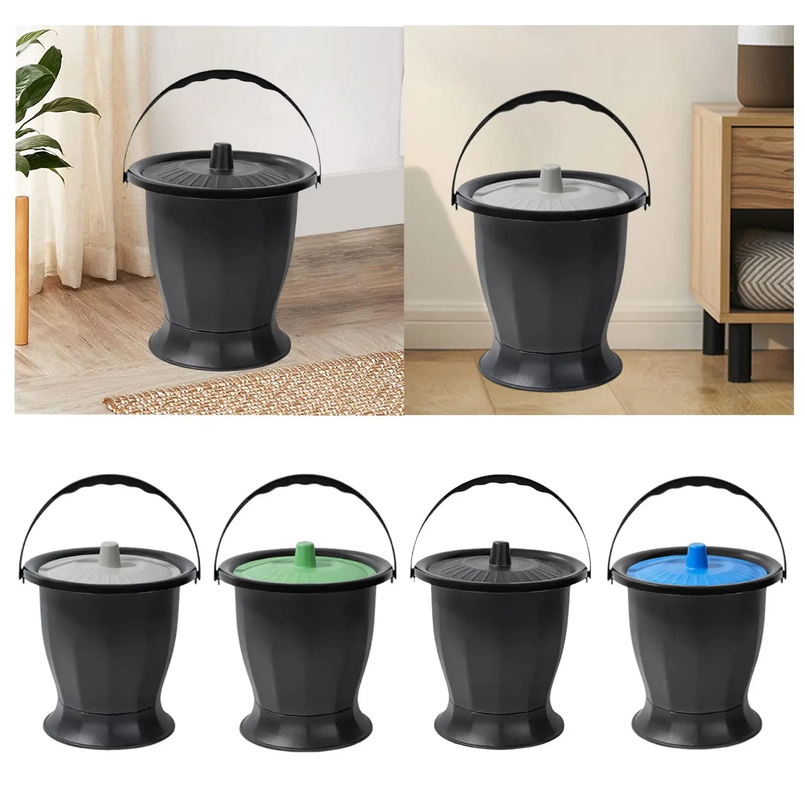 Chamber Pot with Lid Urine Bucket Bedside Urinal Urine Pot Urinal Urine Storage Pot Potty Urinal Bottle for Child Female Male