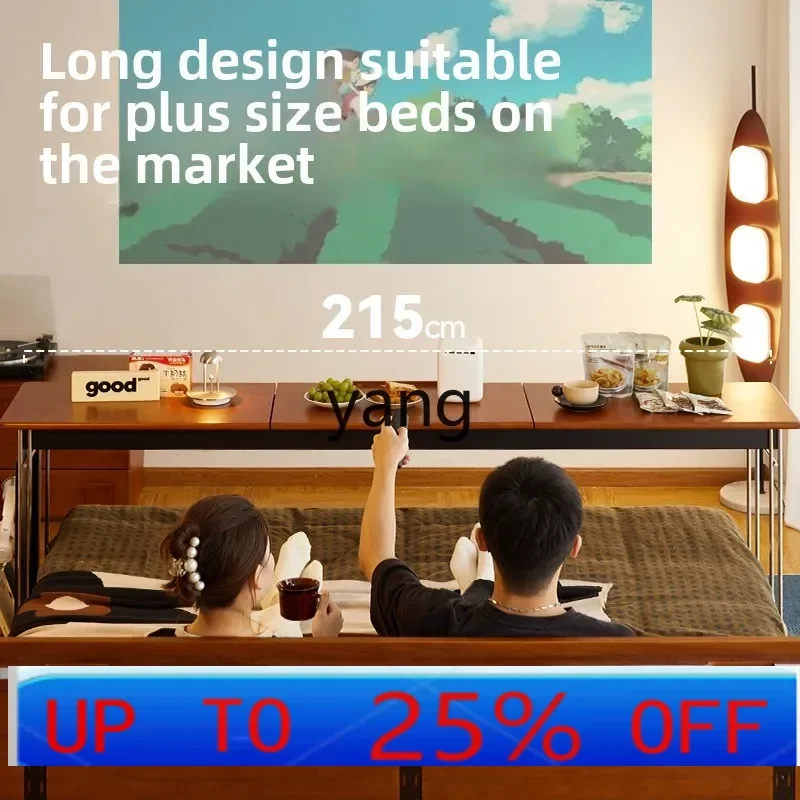 

LTT solid wood bed desk bedroom removable end of bed home cross bed computer desk