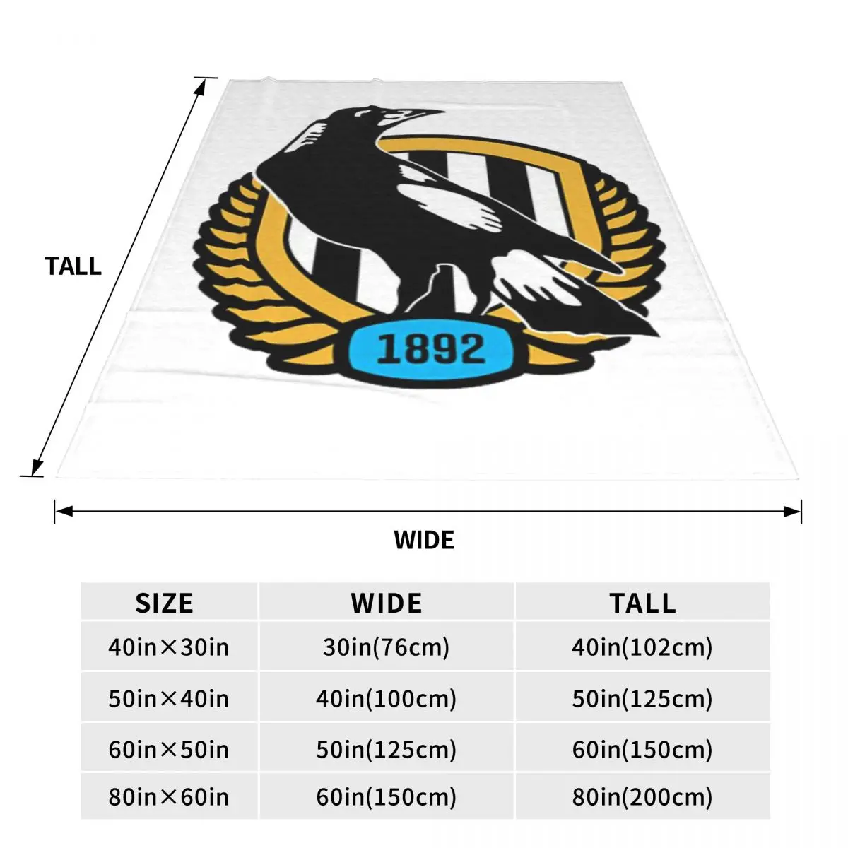 نيوكاسل يونايتد شعار البديل بطانية لينة الدافئة الفانيلا رمي بطانية أفخم للسرير غرفة المعيشة نزهة السفر المنزل الأريكة #4