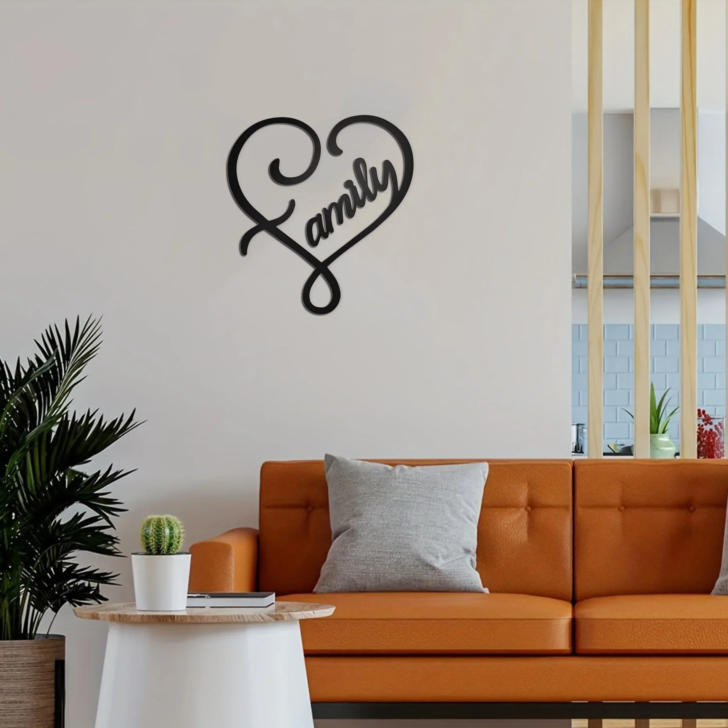 CIFBUY Deco Metal Family Infinity Heart Wall Hanging SignGrey e White City Print Abstract Graffiti Street StyleHome Decoratio