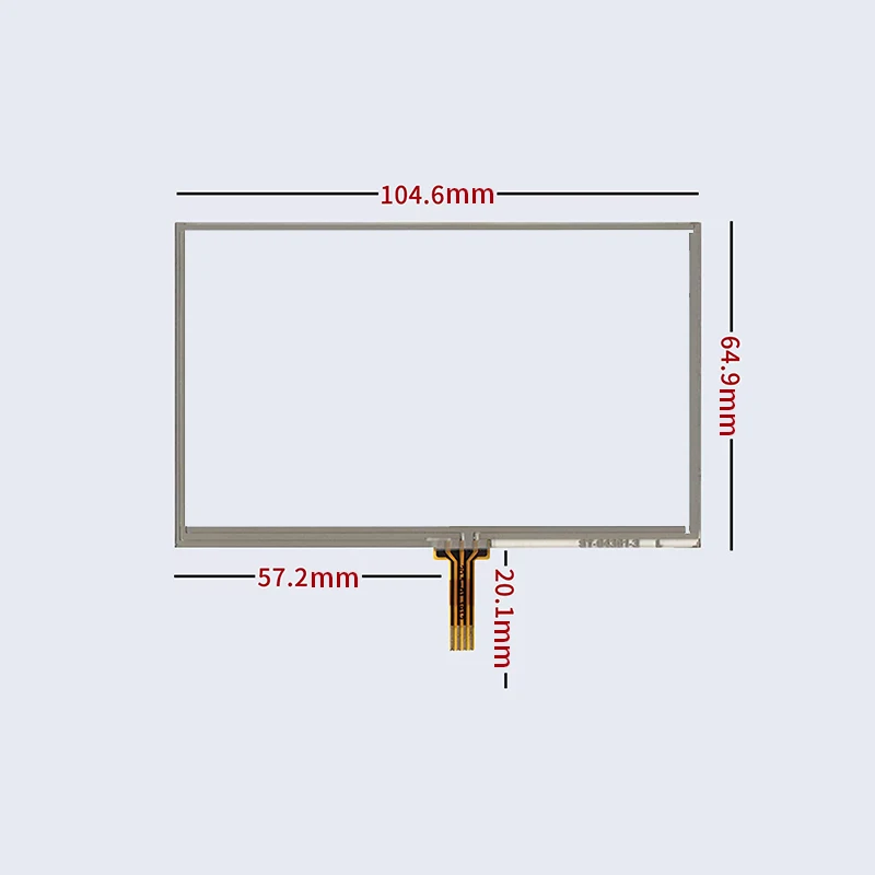 

Four Wire Resistive Touch Screen 4.3 Inch Touchpad 104*64mm 104*65mm Touch Sensor Digitizer Glass GPS Repair Replacement