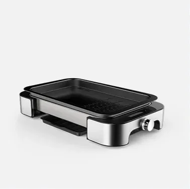 Household Electric Pan Grill 1000W Griddle With Non-Stick Surfaces Indoor Grill Plate