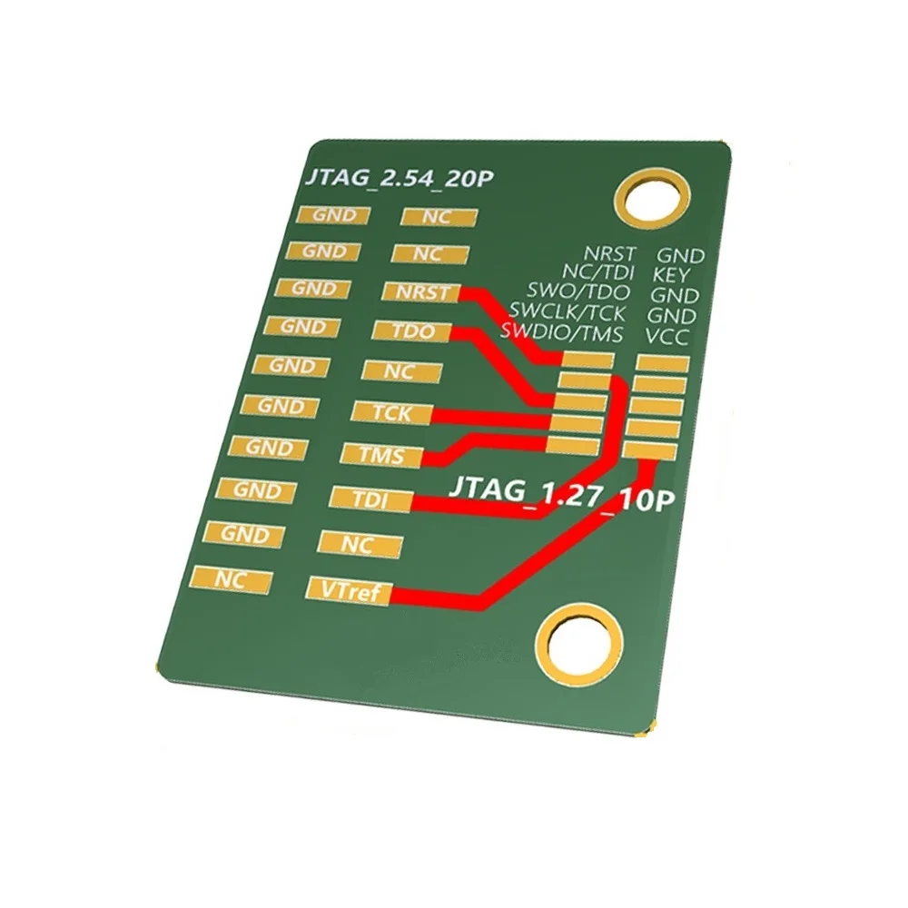 Кабель адаптера JTAG 20P от 2,54 мм до 10P 1,27 мм для эмулятора отладки Jlink v9 v12 STM32, интерфейса SWD