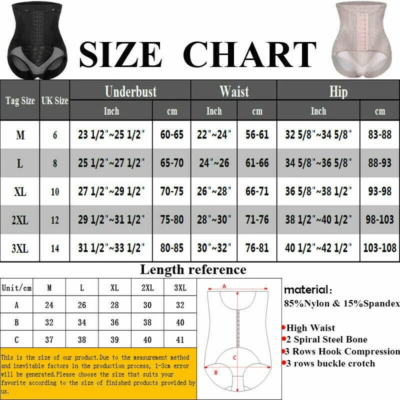 New Women Firm Tummy Control with Hook Butt Lifter Shapewear Panties High Waist Trainer Body Shaper Shorts Female Slimming