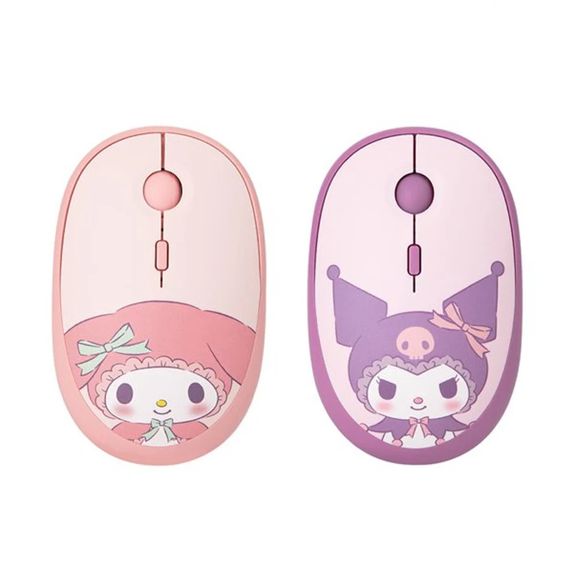 

Kawaii Kuromi My Melody Anime Sanrio Cute Wireless Silent Mouse Suitable for Office Small Exquisite Cartoon Mouse Girl Gift