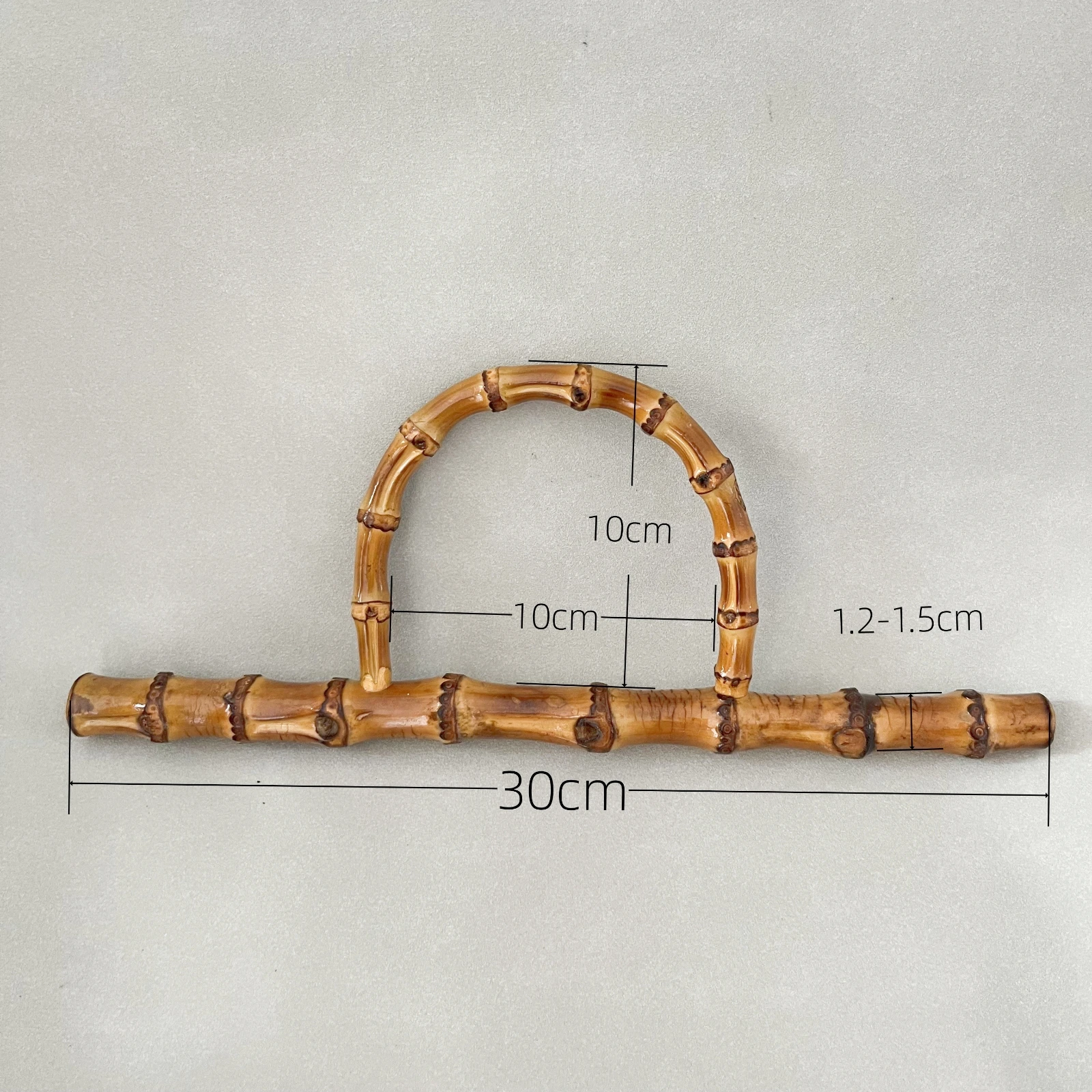 핸드메이드 소재 대나무 가방 핸들, 대나무 핸드백 핸들, Obag 부품, 숄더백, DIY 액세서리, 1 쌍, 30cm, 새로운 패션