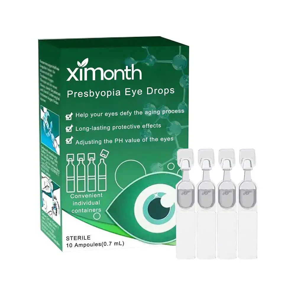 

10pcs*0.7ml Presbyopia VisionRestore Eye Drops Relieve Eye Fatigue, Dryness, Itching, Eye Swelling, Blurred Vision Care Solution