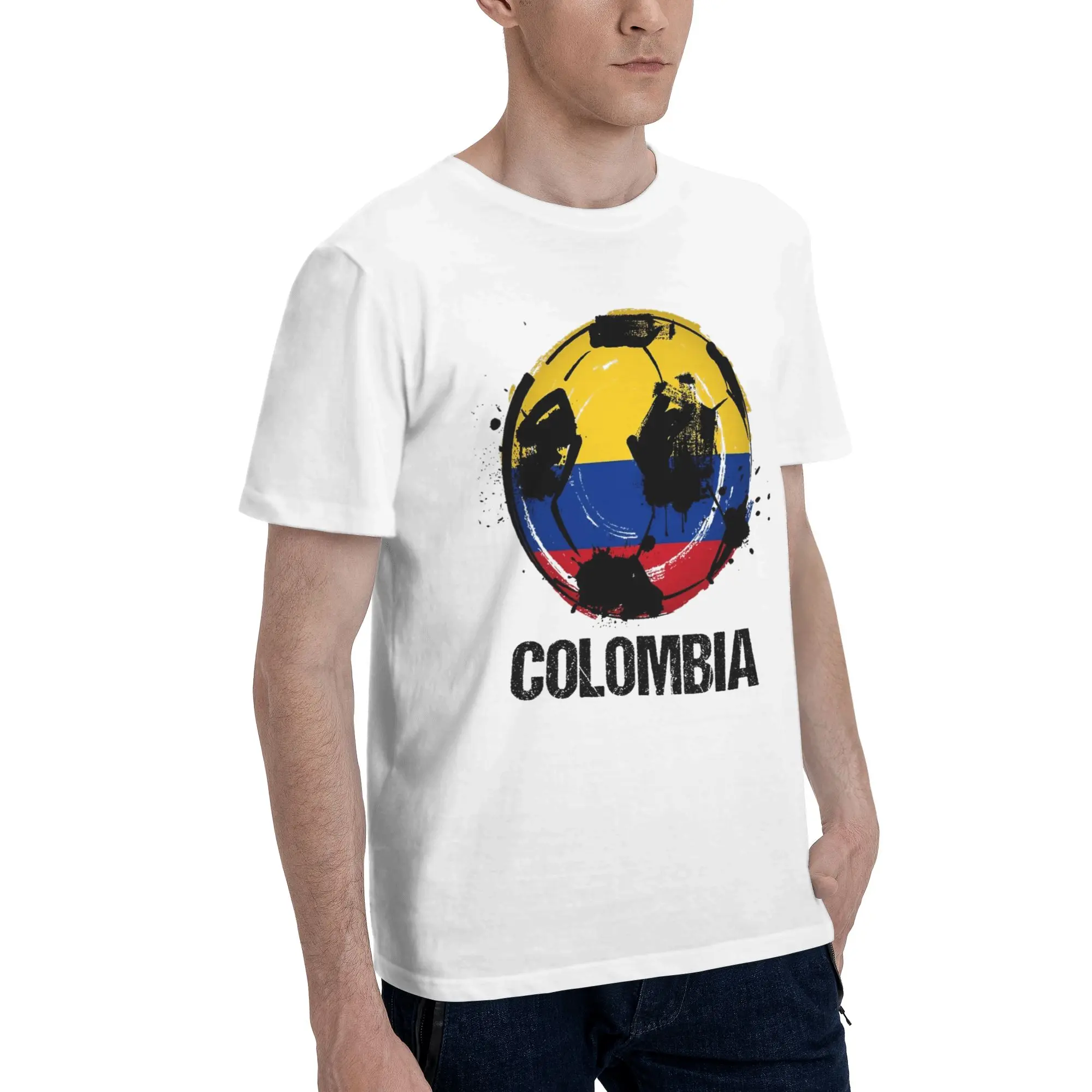 Colombia Flag Printed T Shirt Men Women  Cotton  Tee Shirt Clothing