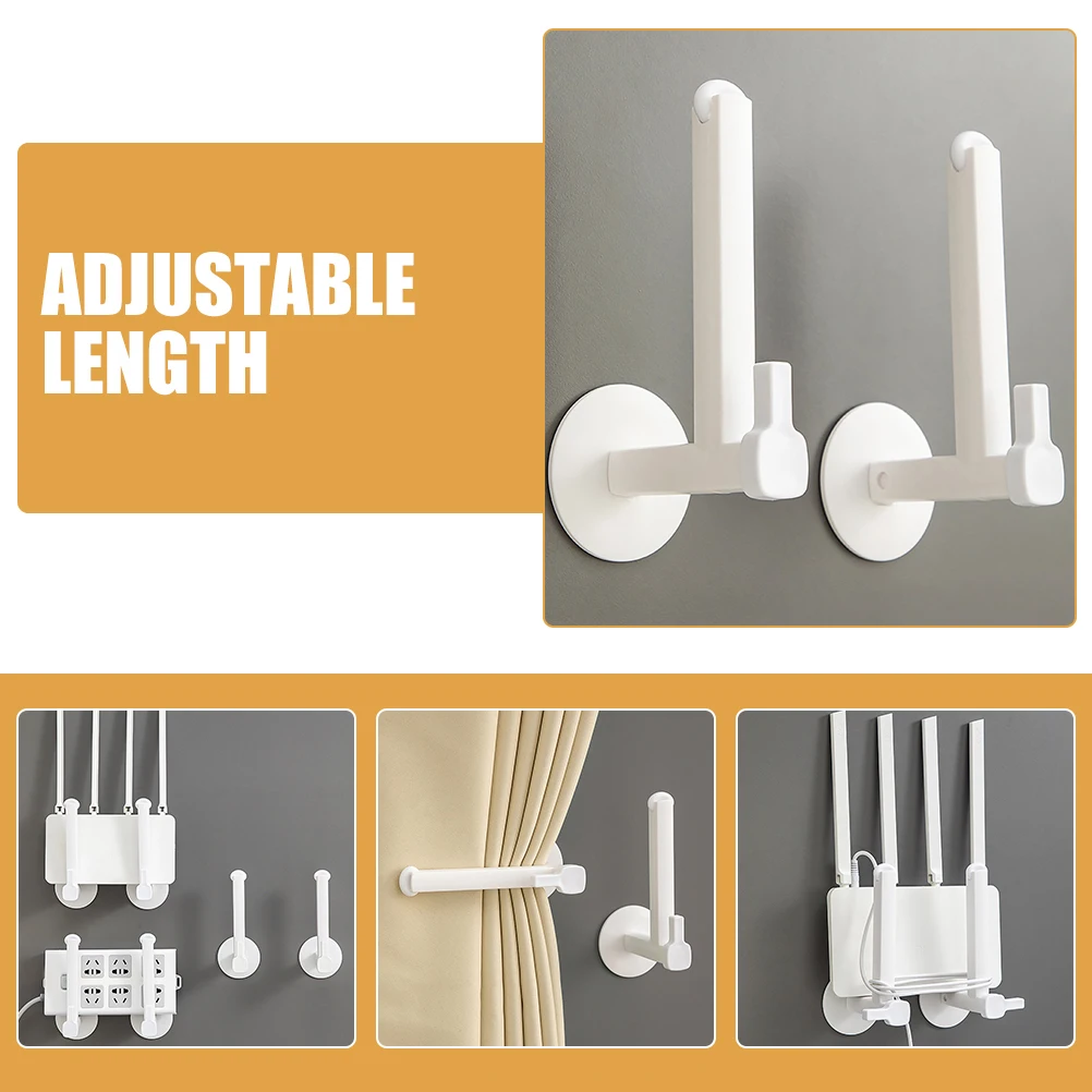 

2pcs Wall Storage Hook Adhesive Heavy Duty Coat Hanger Bathroom Kitchen Bedroom Hat Key Hanger Punch-Free Wall-Mounted Home