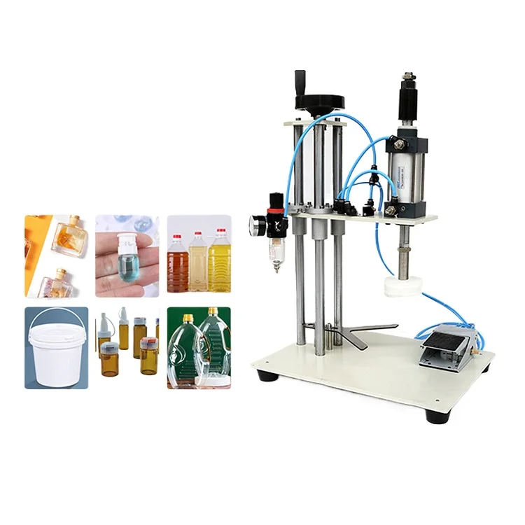 Strengthened DQFX full pneumatic capping machine, red wine bottle machine, oil drum beauty sewing agent tube