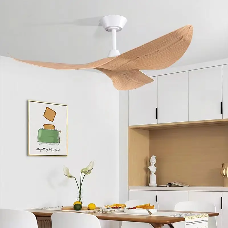 Ceiling Fan with Remote 6 Speed adjustable Living Room Decorative Fan Modern Ceiling Fan without Lamp Black White