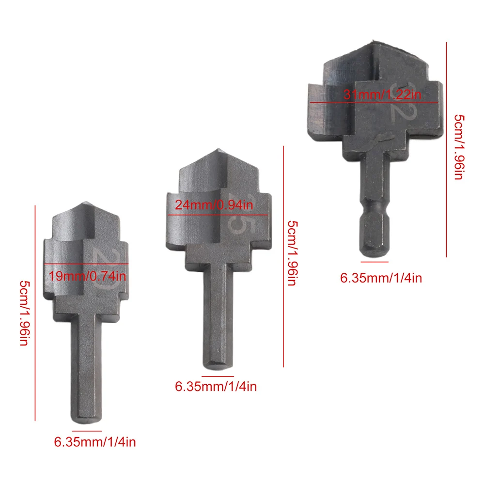 1set PPR Drill Bit Hexagon Shank Water Pipe Connection Tool Electric Drill Adapter For 1/2Inch 3/4 Water Pipe