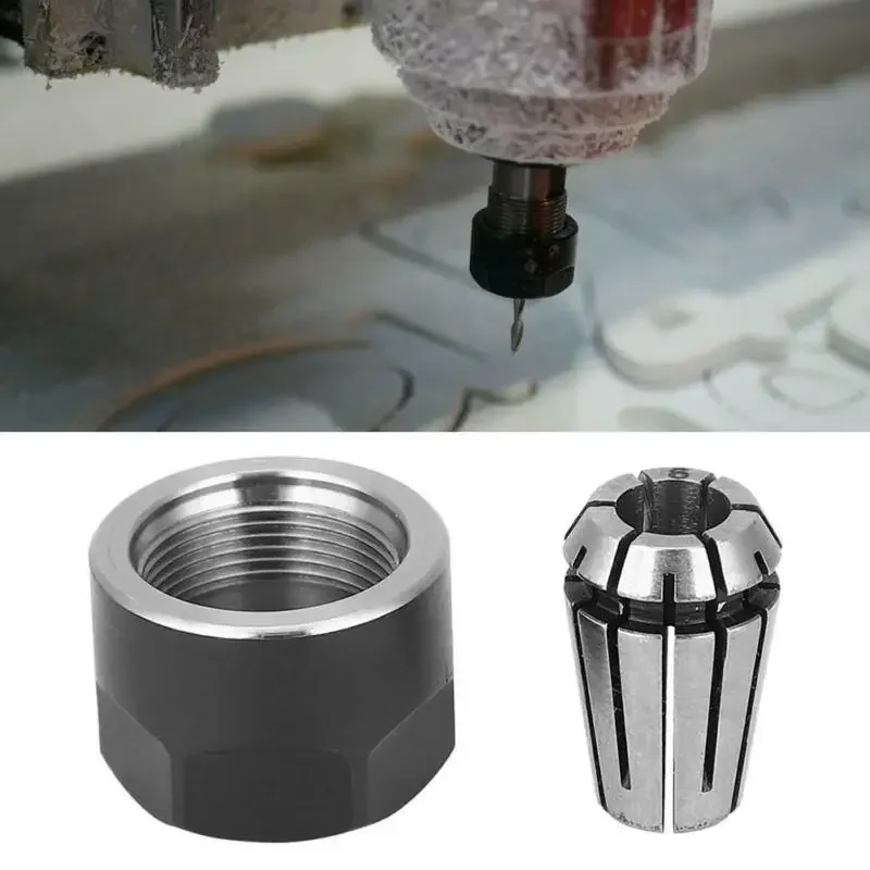 

1pc Nut With Chuck ER11 Spring Collet Clamping Nuts Parts For CNC Milling Machine Spring Steel Workholding ER11 Chuck + Nut