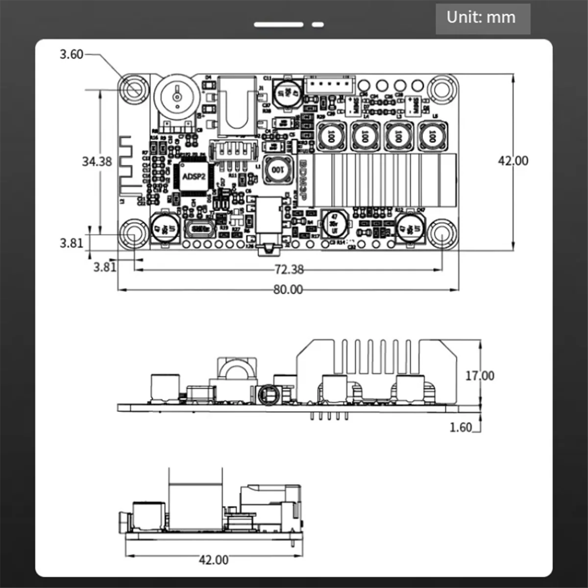 

【New User Coupon】TPA3116 DSP Bluetooth 5.0 Stereo Power Amplifier 2X50W 3.5mm Input Supports DSP Tuning DC12V-24V