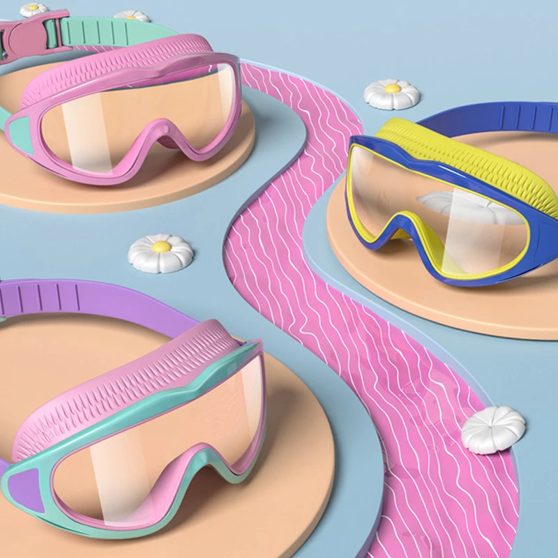 Lunettes de natation pour enfants, anti-buée, étanches, anti-UV, vision claire, pour piscine, parc aquatique